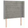 Headboard with light gray velvet ears 93x16x118/128 cm by , Headboards and footboards - Ref: Foro24-3119756, Price: 76,63 €, ...