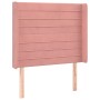 Cabecero con orejas de terciopelo rosa 93x16x118/128 cm de , Cabeceros y pies de cama - Ref: Foro24-3119761, Precio: 74,99 €,...