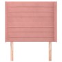 Cabecero con orejas de terciopelo rosa 93x16x118/128 cm de , Cabeceros y pies de cama - Ref: Foro24-3119761, Precio: 74,99 €,...