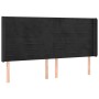 Headboard with black velvet ears 183x16x118/128 cm by , Headboards and footboards - Ref: Foro24-3119782, Price: 141,99 €, Dis...