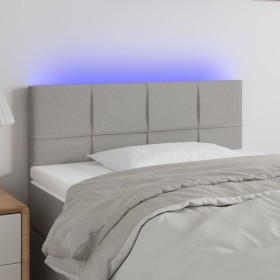 Cabecero con luces LED de tela gris claro 80x5x78/88 cm de , Cabeceros y pies de cama - Ref: Foro24-3121586, Precio: 40,99 €,...