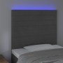 Cabecero con luces LED terciopelo gris oscuro 90x5x118/128 cm de , Cabeceros y pies de cama - Ref: Foro24-3122601, Precio: 74...