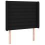 Cabecero con LED de tela negro 93x16x118/128 cm de , Cabeceros y pies de cama - Ref: Foro24-3124172, Precio: 76,99 €, Descuen...