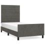 Estructura de cama con cabecero terciopelo gris oscuro 90x190cm de , Camas y somieres - Ref: Foro24-3125789, Precio: 134,60 €...