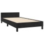 Bed frame with black velvet headboard 90x200 cm by , Beds and slatted bases - Ref: Foro24-3125796, Price: 140,23 €, Discount: %