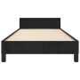 Bed frame with black velvet headboard 90x200 cm by , Beds and slatted bases - Ref: Foro24-3125796, Price: 140,23 €, Discount: %