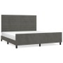 Dark gray velvet bed frame with headboard 180x200 cm by , Beds and slatted bases - Ref: Foro24-3125831, Price: 252,41 €, Disc...