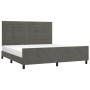 Dark gray velvet bed frame with headboard 180x200 cm by , Beds and slatted bases - Ref: Foro24-3125831, Price: 252,41 €, Disc...