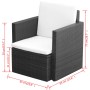 Garden chairs with black synthetic rattan cushions by vidaXL, Garden chairs - Ref: Foro24-42669, Price: 105,06 €, Discount: %