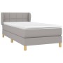 Cama box spring con colchón tela gris claro 80x200 cm de , Camas y somieres - Ref: Foro24-3126757, Precio: 273,88 €, Descuent...