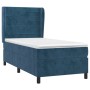 Cama box spring con colchón terciopelo azul oscuro 90x200 cm de , Camas y somieres - Ref: Foro24-3129253, Precio: 362,21 €, D...