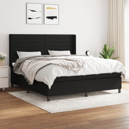 Box spring bed with black fabric mattress 180x200 cm by , Beds and slatted bases - Ref: Foro24-3131531, Price: 632,30 €, Disc...