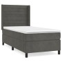 Cama box spring con colchón terciopelo gris oscuro 90x190 cm de , Camas y somieres - Ref: Foro24-3132712, Precio: 347,44 €, D...