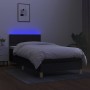 Box spring bed with mattress and LED black fabric 90x190 cm by , Beds and slatted bases - Ref: Foro24-3133679, Price: 312,05 ...