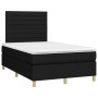 Cama box spring con colchón LED tela negro 120x200 cm de , Camas y somieres - Ref: Foro24-3135503, Precio: 434,91 €, Descuent...