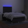 Cama box spring con colchón LED tela negro 120x200 cm de , Camas y somieres - Ref: Foro24-3135503, Precio: 434,91 €, Descuent...