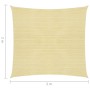 Toldo de vela cuadrado HDPE 2x2 m beige de vidaXL, Sombrillas - Ref: Foro24-43012, Precio: 20,03 €, Descuento: %