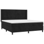 Box spring bed with mattress and LED black velvet 180x200 cm by , Beds and slatted bases - Ref: Foro24-3139639, Price: 663,71...