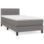 Box spring bed with dark gray fabric mattress 90x190 cm by , Beds and slatted bases - Ref: Foro24-3140018, Price: 299,99 €, D...