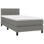 Box spring bed with dark gray fabric mattress 90x190 cm by , Beds and slatted bases - Ref: Foro24-3140018, Price: 299,99 €, D...