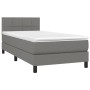 Box spring bed with dark gray fabric mattress 90x200 cm by , Beds and slatted bases - Ref: Foro24-3140026, Price: 290,56 €, D...