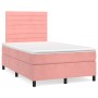 Cama box spring con colchón terciopelo rosa 120x200 cm de , Camas y somieres - Ref: Foro24-3143078, Precio: 430,53 €, Descuen...