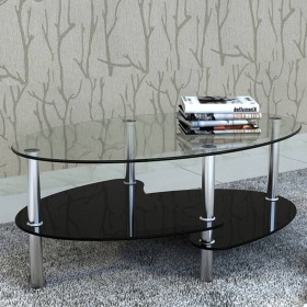 Glass coffee table with exclusive black design by , Coffee table - Ref: Foro24-240509, Price: 69,96 €, Discount: %