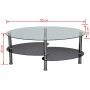 Mesa de centro de vidrio con diseño exclusivo negra de , Mesas de centro - Ref: Foro24-240509, Precio: 69,85 €, Descuento: %