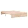 Solid wood bed frame 120x190 cm by , Beds and slatted bases - Ref: Foro24-814919, Price: 102,99 €, Discount: %