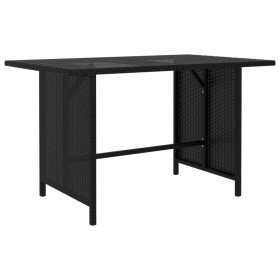 Mesa de jardín de ratán sintético negro 110x70x65 cm de , Sofás modulares de exterior - Ref: Foro24-313511, Precio: 97,42 €, ...