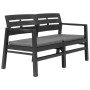 Anthracite gray plastic 4-piece garden furniture set by , Garden sets - Ref: Foro24-276180, Price: 328,99 €, Discount: %