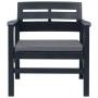 Anthracite gray plastic 4-piece garden furniture set by , Garden sets - Ref: Foro24-276180, Price: 328,99 €, Discount: %