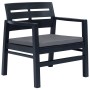 Anthracite gray plastic 4-piece garden furniture set by , Garden sets - Ref: Foro24-276180, Price: 328,99 €, Discount: %