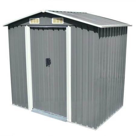 Metal garden shed 204x132x186 cm gray by vidaXL, Sheds - Ref: Foro24-42983, Price: 338,99 €, Discount: %