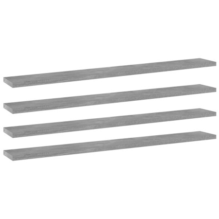 Concrete gray plywood shelf 4 units 80x10x1.5cm by , Shelves - Ref: Foro24-805290, Price: 17,99 €, Discount: %