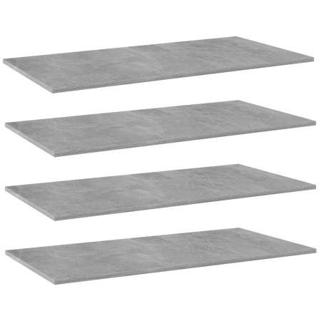 Betongraues Sperrholzregal, 4 Einheiten, 80 x 30 x 1,5 cm von , Regale - Ref: Foro24-805322, Preis: 31,99 €, Rabatt: %