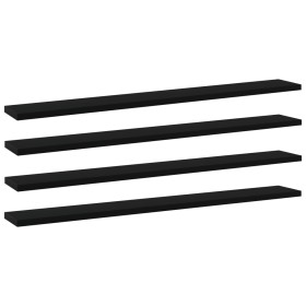 Shelf shelves 4 pcs black plywood 80x10x1.5 cm by , Shelves - Ref: Foro24-805284, Price: 19,84 €, Discount: %