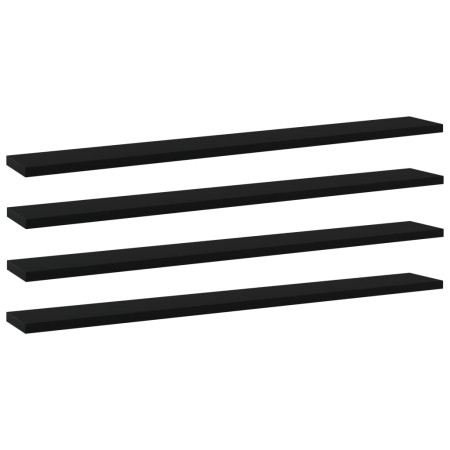 Shelf shelves 4 pcs black plywood 80x10x1.5 cm by , Shelves - Ref: Foro24-805284, Price: 20,99 €, Discount: %