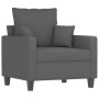 Armchair with stool dark gray fabric 60 cm by , Sofas - Ref: Foro24-3201082, Price: 214,45 €, Discount: %