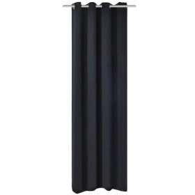 Cortina opaca con ojales de metal 270x245 cm negra de vidaXL, Cortinas y visillos - Ref: Foro24-132203, Precio: 41,99 €, Desc...