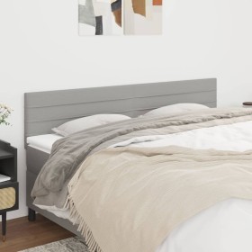 Cabeceros 2 unidades de tela gris claro 100x5x78/88 cm de , Cabeceros y pies de cama - Ref: Foro24-346186, Precio: 60,99 €, D...