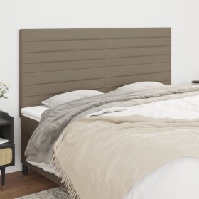 Headboards 4 units of taupe gray fabric 100x5x78/88 cm by , Headboards and footboards - Ref: Foro24-3116498, Price: 129,99 €,...