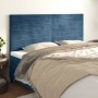 Headboards 4 units of dark blue velvet 100x5x78/88 cm by , Headboards and footboards - Ref: Foro24-3116542, Price: 127,70 €, ...