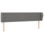 Dark gray fabric headboard 203x23x78/88 cm by , Headboards and footboards - Ref: Foro24-3117307, Price: 72,90 €, Discount: %