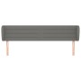 Dark gray fabric headboard 203x23x78/88 cm by , Headboards and footboards - Ref: Foro24-3117307, Price: 72,90 €, Discount: %