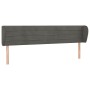 Cabecero de terciopelo gris oscuro 203x23x78/88 cm de , Cabeceros y pies de cama - Ref: Foro24-3117351, Precio: 77,17 €, Desc...