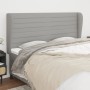 Cabecero con orejas de tela gris claro 203x23x118/128 cm de , Cabeceros y pies de cama - Ref: Foro24-3118118, Precio: 126,02 ...