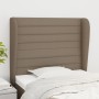 Cabecero con orejas de tela gris taupe 93x23x118/128 cm de , Cabeceros y pies de cama - Ref: Foro24-3118082, Precio: 78,18 €,...