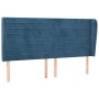 Headboard with dark blue velvet ears 203x23x118/128 cm by , Headboards and footboards - Ref: Foro24-3118166, Price: 145,18 €,...