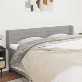 Light gray fabric headboard 203x16x78/88 cm by , Headboards and footboards - Ref: Foro24-3118930, Price: 81,08 €, Discount: %